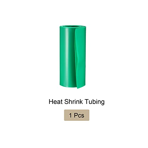 חום חום מכווץ צינור דק PVC סוללות סוללה, [לחשמל 18650, חבילת סוללות DIY] - 85 ממ שטוח 1 מ 'אורכה / ירוק / 1 יח'